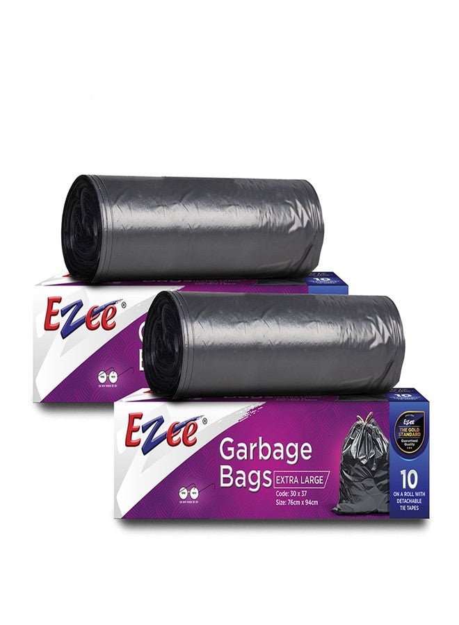 Ezee Garbage Bag - 20 Pieces (Pack of 2, Extra Large, 30 inches x 50 inches) - Image 1